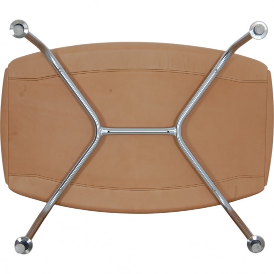 Hans Wegner Ox chair skammel i natur læder