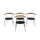 Set of 4 Hans Wegner PP-701 chairs