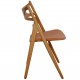 Set of 6 Hans Wegner Sawbuck dining chairs in oak and cognac anilin leather
