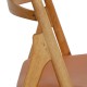 Set of 6 Hans Wegner Sawbuck dining chairs in oak and cognac anilin leather