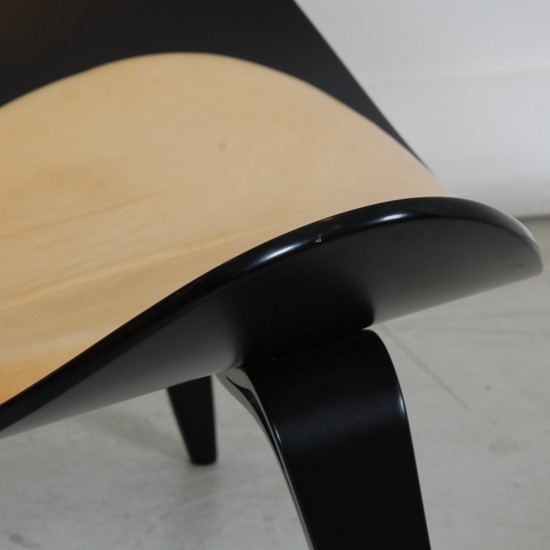 Hans Wegner black Shell chair in natural leather