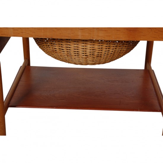 Hans Wegner Sewing table of teak and oak