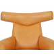 Hans Wegner Ox chair with ottoman in natural leather
