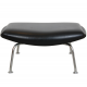 Hans Wegner Ox-chair foot stool in black leather