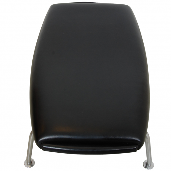 Hans Wegner Ox-chair foot stool in black leather