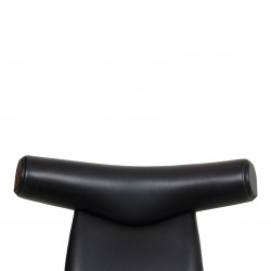 Hans J. Wegner Ox Chair patinated armchair in black aniline leather Hans J. Wegner Ox Chair patinated armchair in black aniline leather