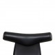 Hans J. Wegner Ox Chair patinated armchair in black aniline leather