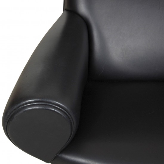Køb Wegner Ox Chair i sort læder - CPH-Classic