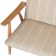 Hans J. Wegner GE-260/2 sofa with beige fabric and oak 