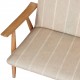 Hans J. Wegner GE-260/2 sofa i beige stof og egetræ