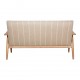 Hans J. Wegner GE-260/2 sofa i beige stof og egetræ