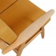 Hans Wegner 3.seater Cigar sofa of oak and yellow fabric