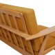 Hans Wegner 3.seater Cigar sofa of oak and yellow fabric