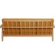 Hans Wegner 3-personers Cigar sofa af eg og gult stof