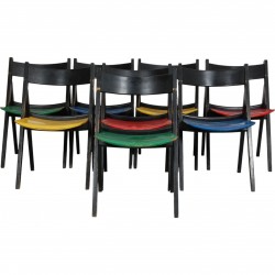 Set of 8 Hans Wegner GE72 chairs