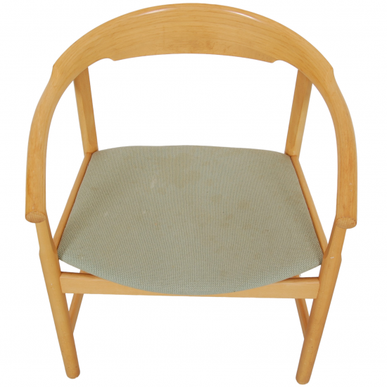 Set Hans Wegner PP208 dining chairs in beech (4) 