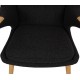 Hans Wegner Papa bear chair in dark-grey hallingdal fabric