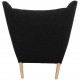 Hans Wegner Papa bear chair in dark-grey hallingdal fabric