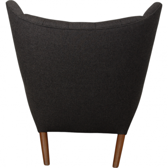 Hans Wegner Bamse stol i mørkegråt Hallingdal stof