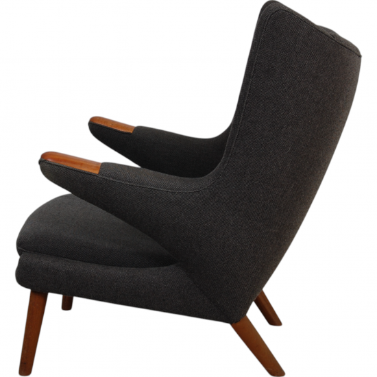Hans Wegner Bamse stol i mørkegråt Hallingdal stof