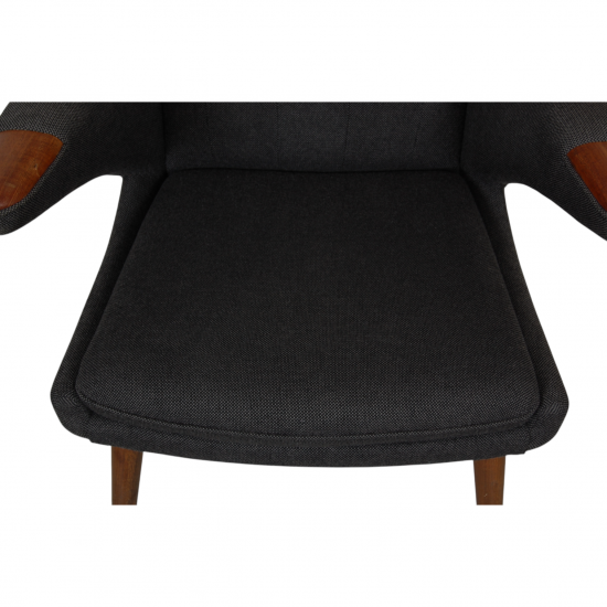 Hans Wegner Bamse stol i mørkegråt Hallingdal stof