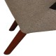 Hans Wegner Papa bear chair reupholstered in grey Hallingdal fabric