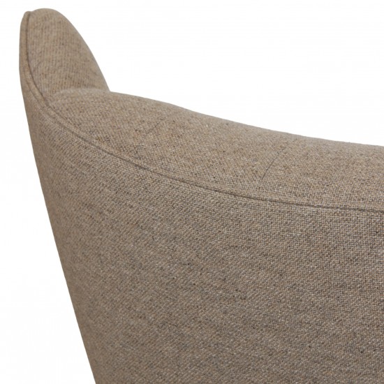 Hans Wegner Papa bear chair reupholstered in grey Hallingdal fabric