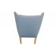 Hans Wegner Bamsestol i blåt stof