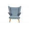 Hans Wegner Bamsestol i blåt stof