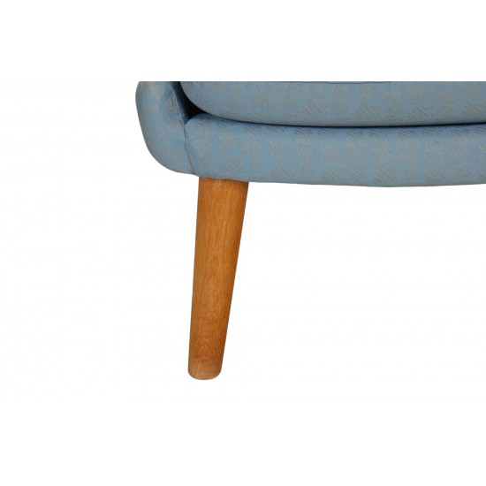 Hans Wegner Bamsestol i blåt stof