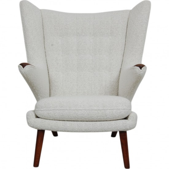 Hans Wegner bamsestol med armlæn af palisander