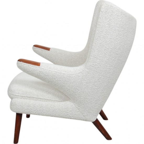 Hans Wegner bamsestol med armlæn af palisander