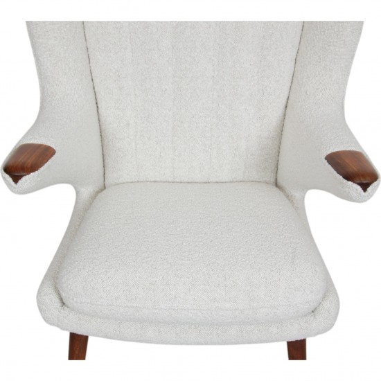 Hans Wegner bamsestol med armlæn af palisander