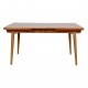 Hans Wegner AT-316 dining table with dutch extensions teak and oak