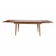 Hans Wegner AT-316 dining table with dutch extensions teak and oak