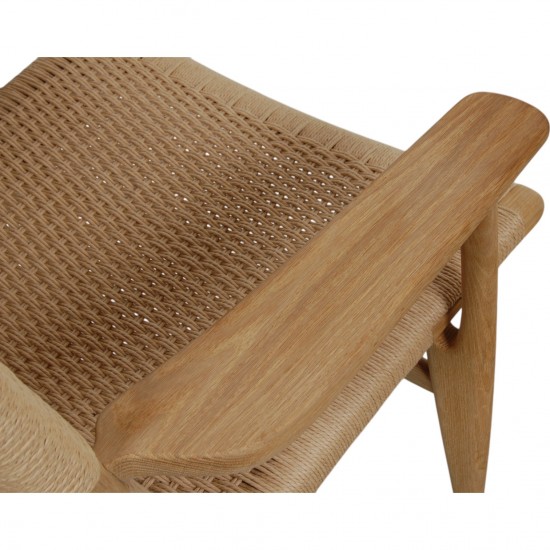 Hans Wegner CH-25 loungestol i oliebehandlet eg