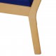 Hans Wegner GE284 chair with ottoman in blue fabric