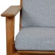 Hans Wegner Ge-290 loungechair of oak and Hallingdal fabric