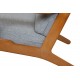 Hans Wegner Ge-290 loungechair of oak and Hallingdal fabric