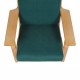 Hans Wegner Ge-290a Lounge chair in green fabric