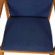 Hans Wegner lounge chair in blue fabric