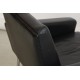 Hans Wegner GE-34 Lounge chair in patinated black leather