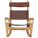 Hans Wegner GE-673 rocking chair in brown leather