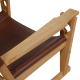 Hans Wegner GE-673 rocking chair in brown leather