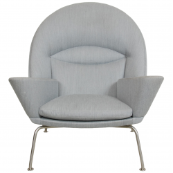 Hans Wegner Oculus stol i gråt stof