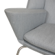 Hans Wegner Oculus chair in grey fabric