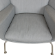 Hans Wegner Oculus chair in grey fabric