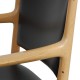 Hans Wegner PP-513 armchair of oak and black leather