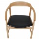 Set of 6 Hans Wegner PP208 chairs in black leather