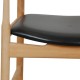 Set of 6 Hans Wegner PP208 chairs in black leather